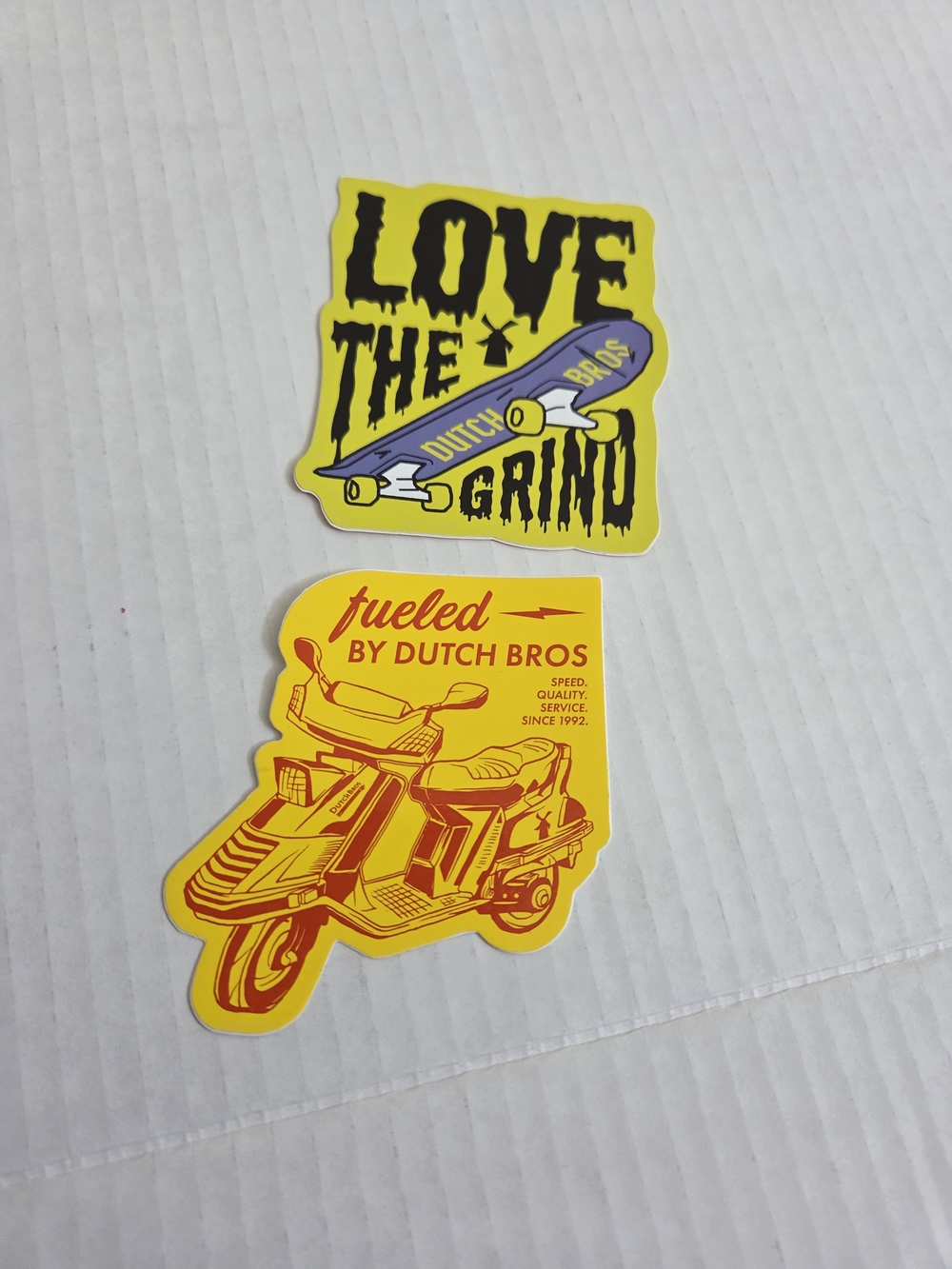 Dutch Bros authentic stickers from previous sticker drops